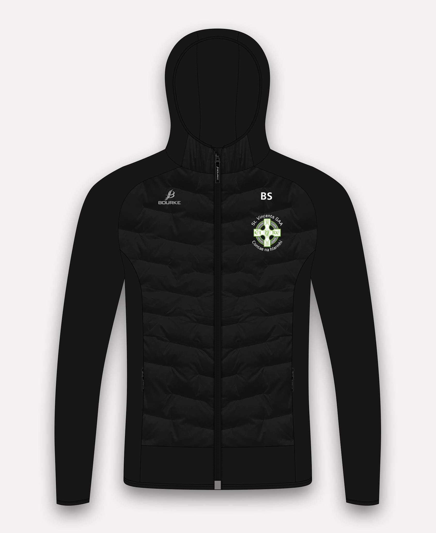 St Vincents Westmeath GAA Croga Ladies Hybrid Jacket (Black)