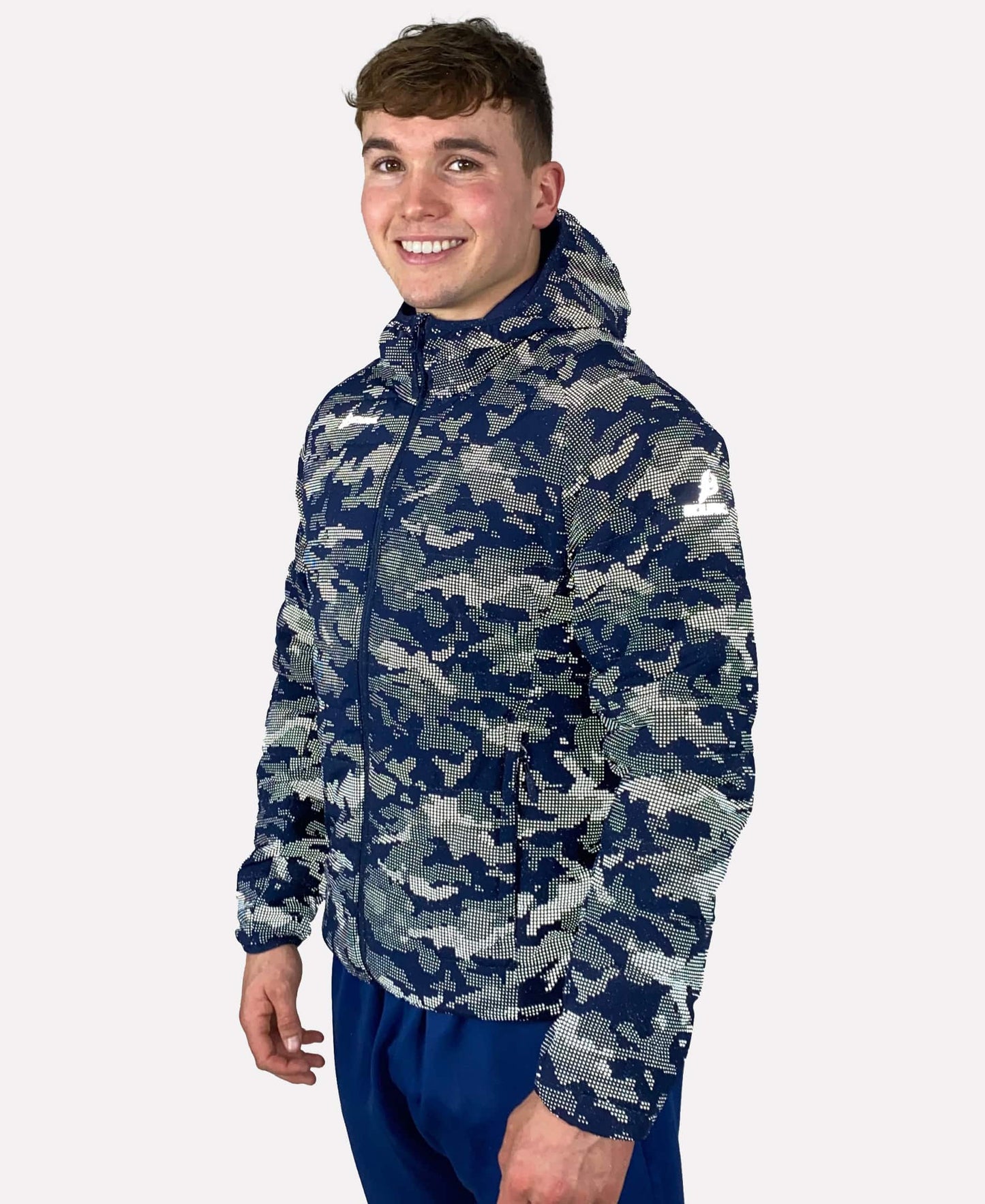 Reflective Camo Kids Jacket (Navy)