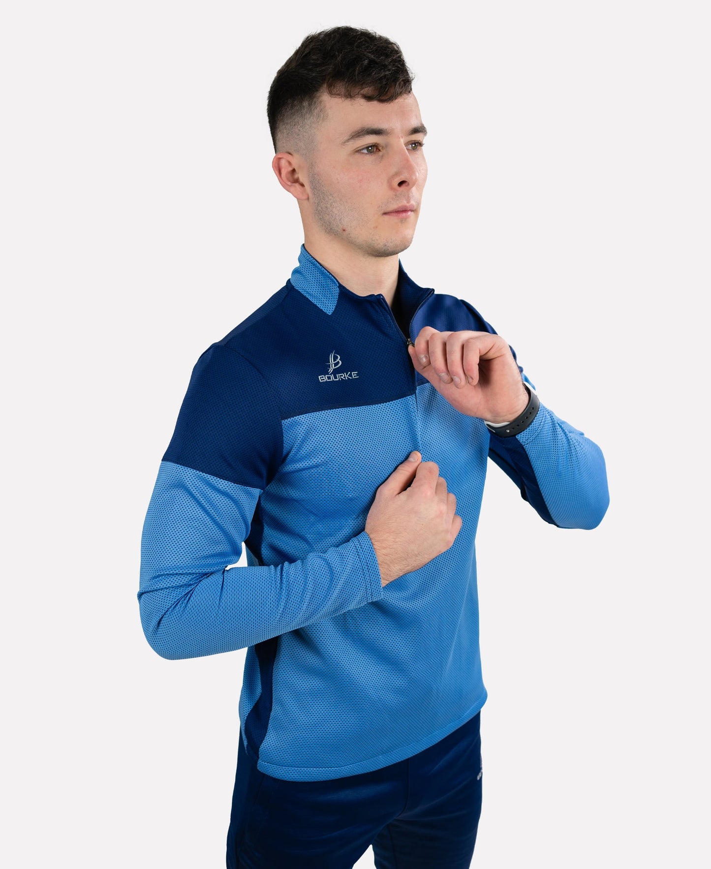 TACA Adult Half Zip (Sky Blue/Navy)