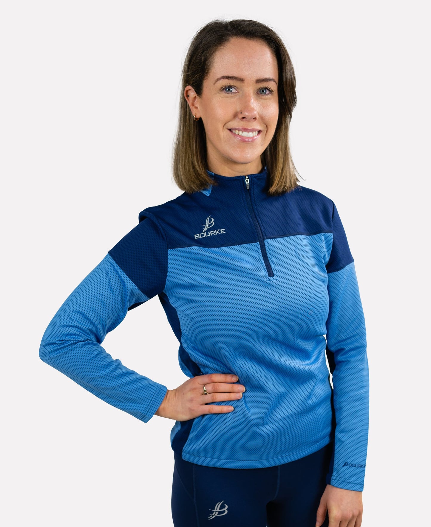 TACA Adult Half Zip (Sky Blue/Navy)