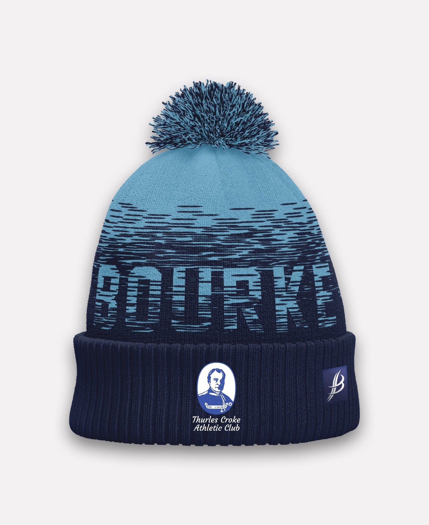 Thurles Crokes AC TACA Fleece Lined Bobble Hat (Navy/Sky)