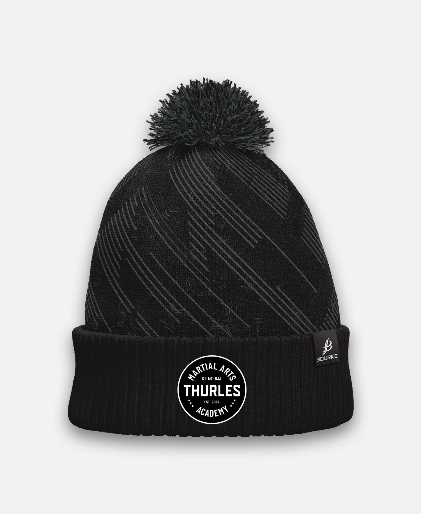 Thurles Martial Arts Academy BARR Bobble Hat (Black/Grey)