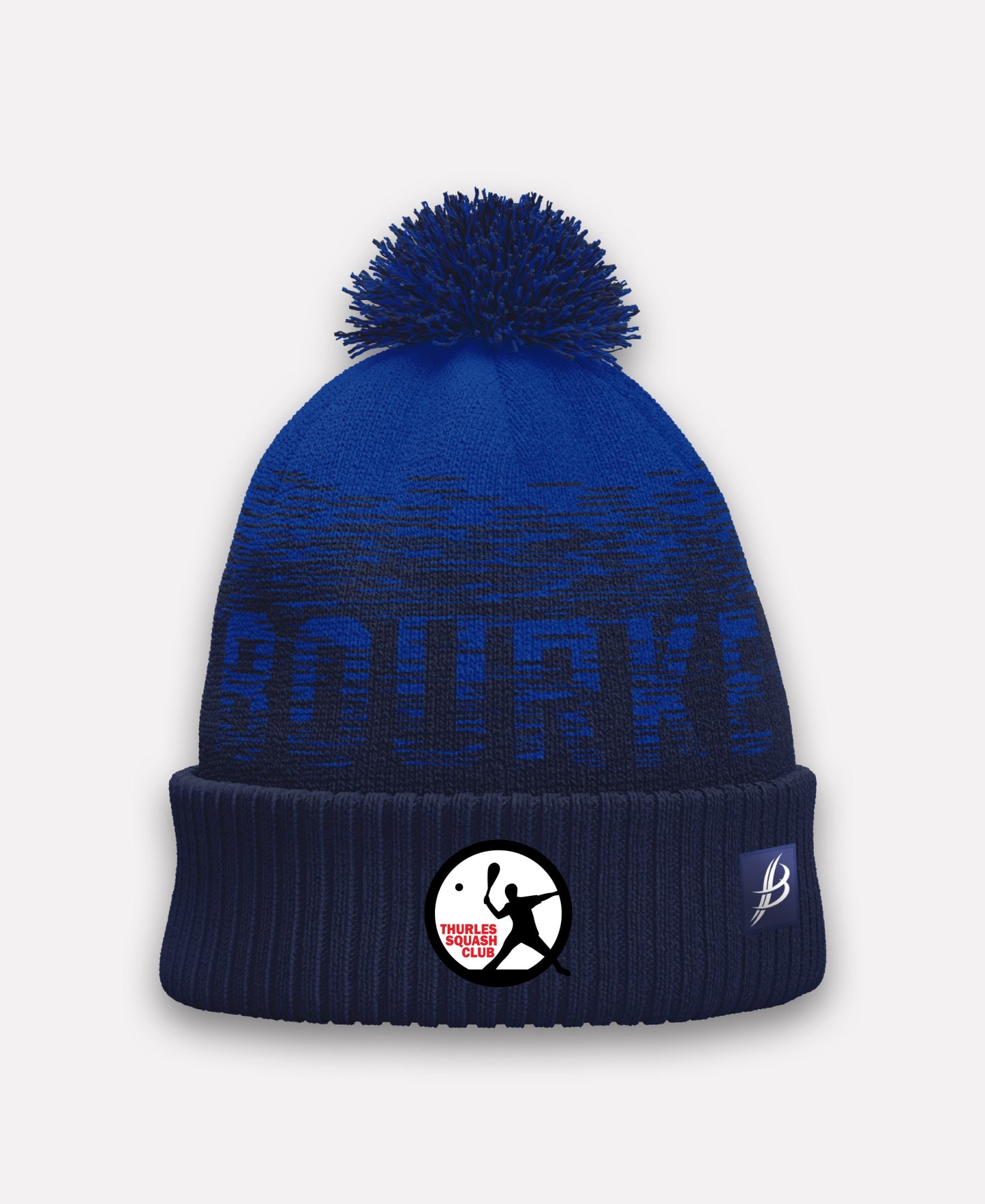 Thurles Squash Club TACA Fleece Lined Bobble Hat (Blue/Navy)