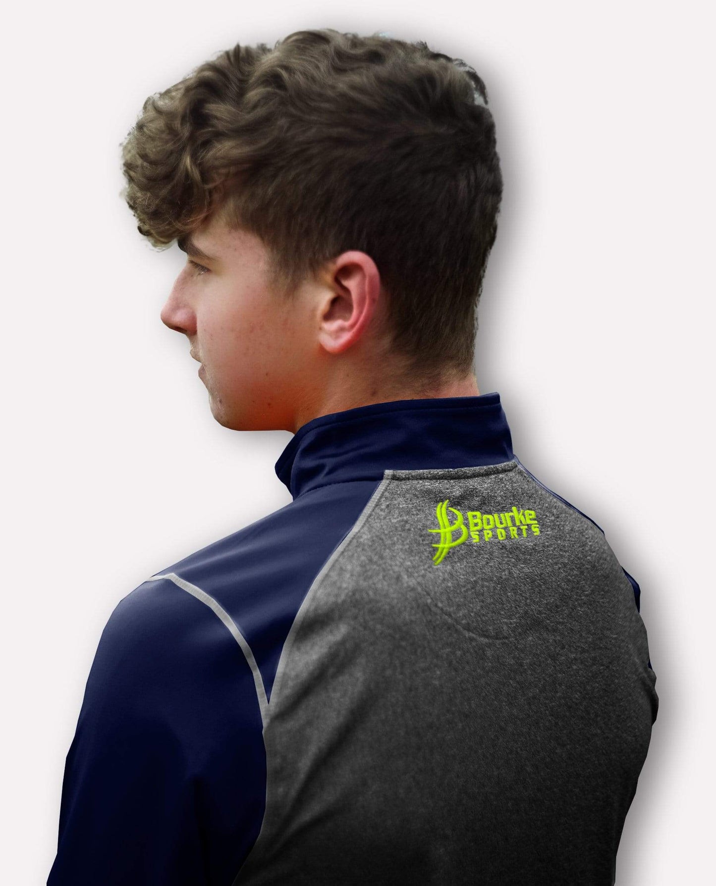 ULTRA Kids Half Zip (Grey/Navy/Luminous)
