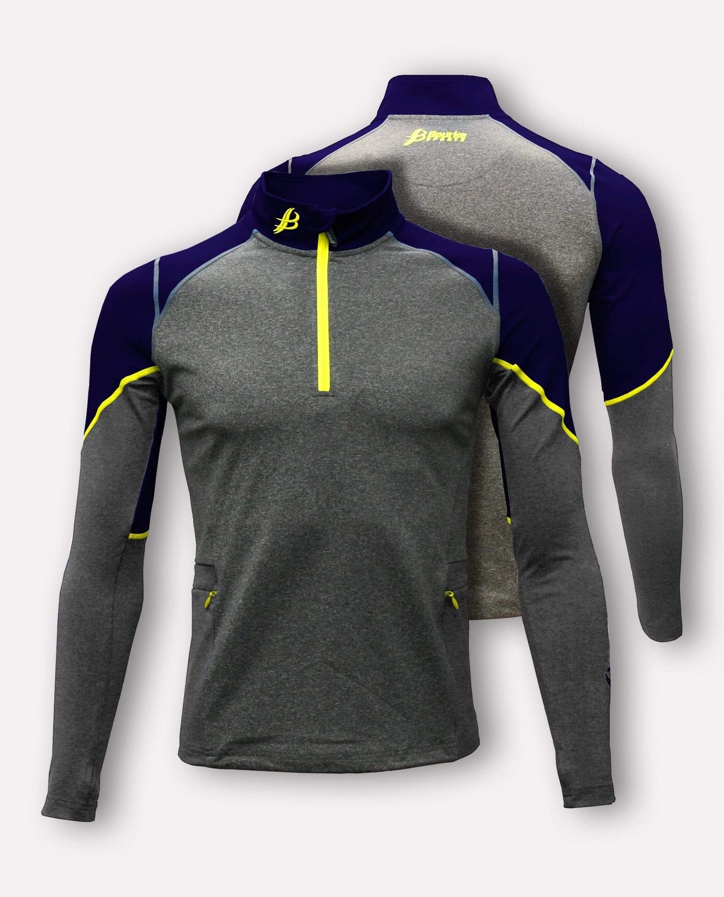 ULTRA Kids Half Zip (Grey/Navy/Luminous)